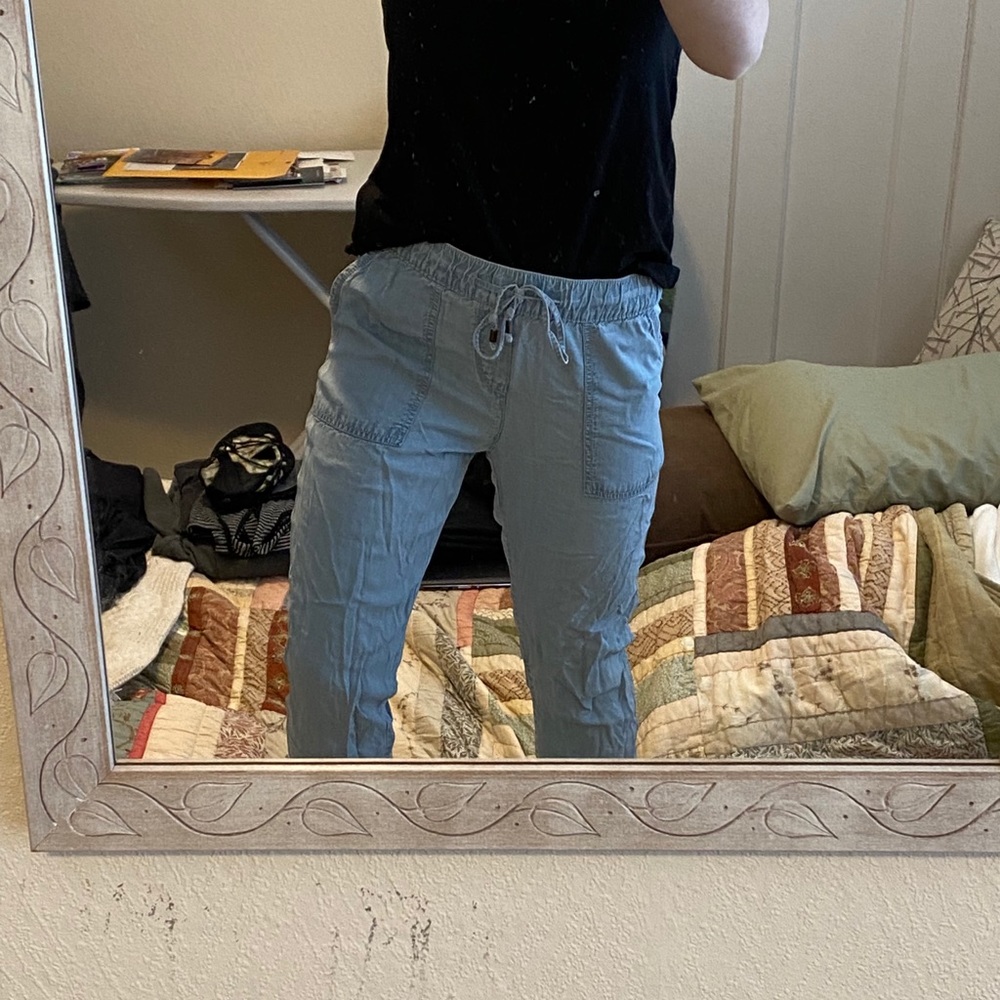 chambray joggers from gap